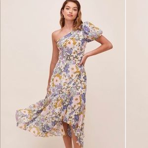 ASTR The Label One Shoulder Floral Santorini Dress